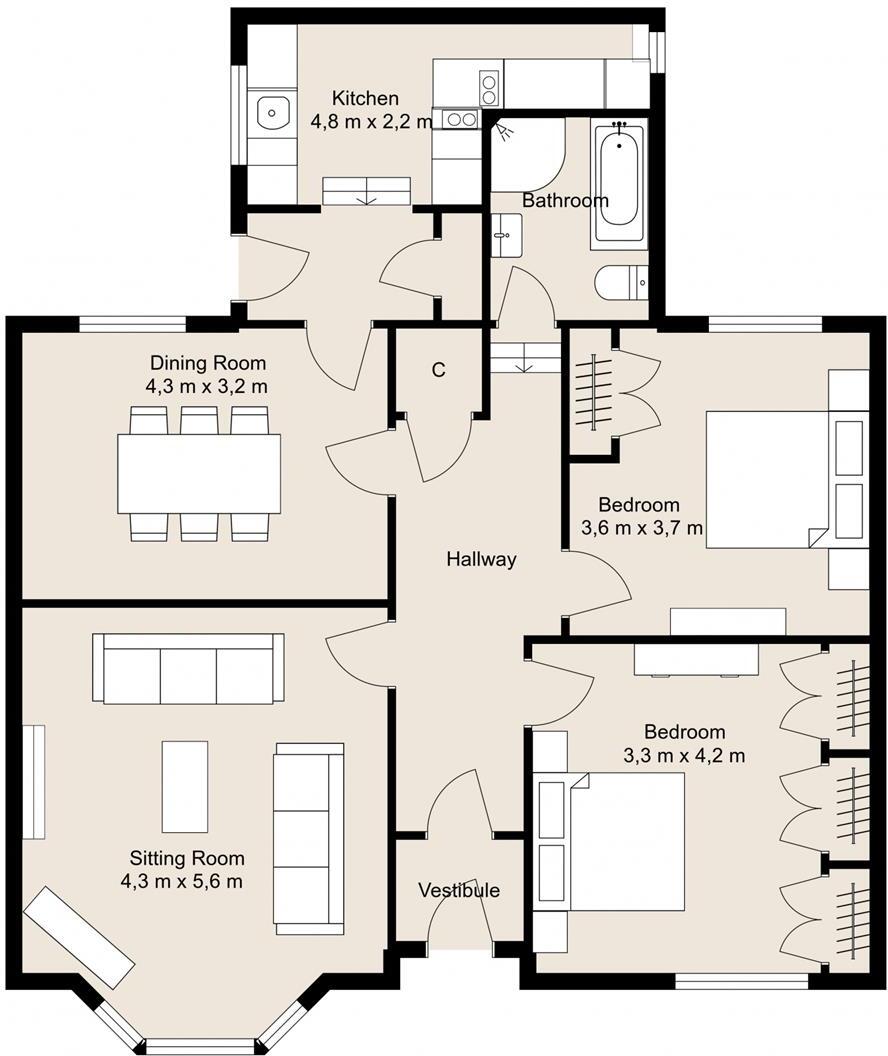 West Stewart Place, Hawick floorplan