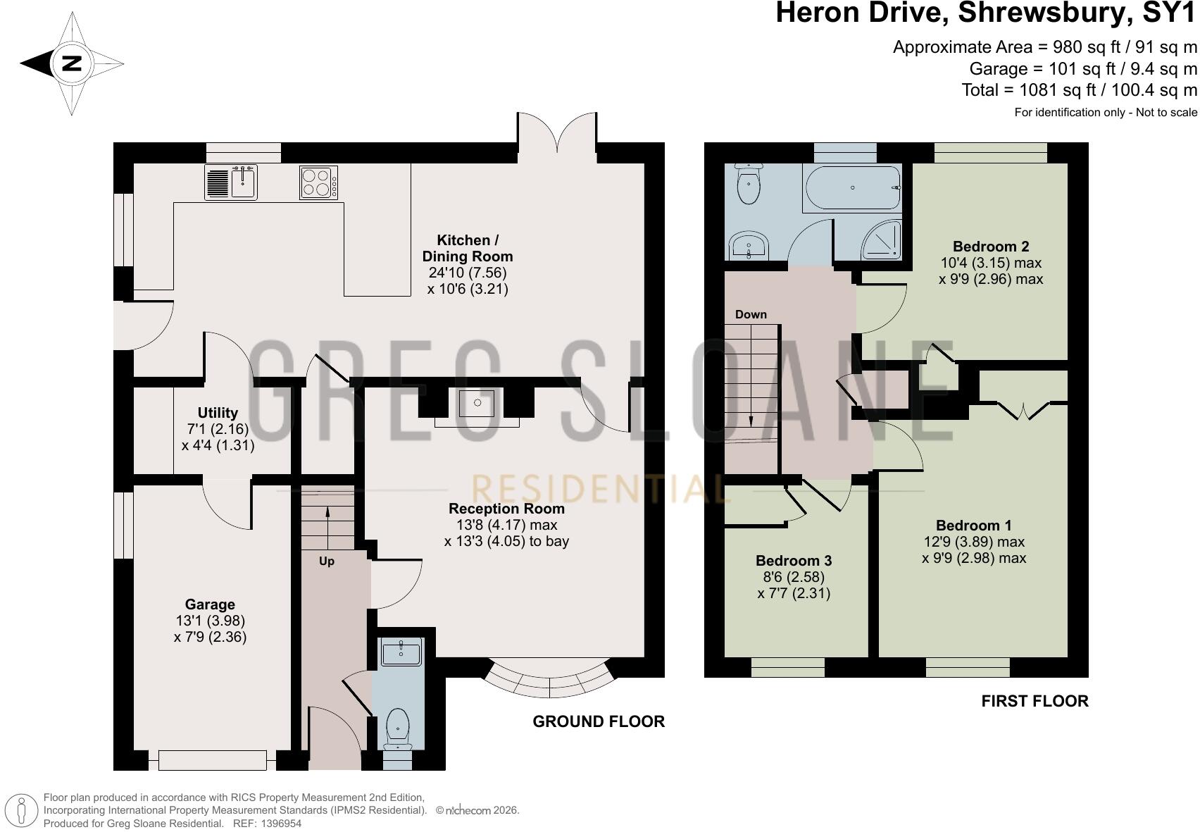 Heron Drive, Shrewsbury, Shropshire floorplan