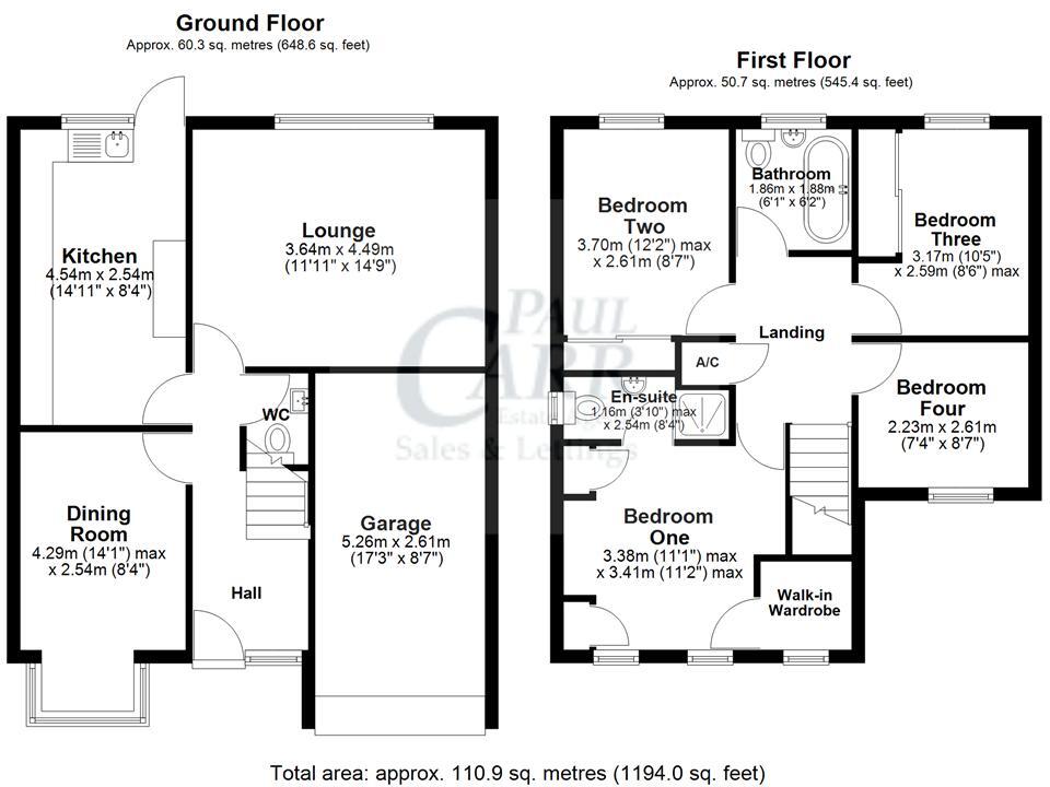 Charlock Grove, Heath Hayes floorplan
