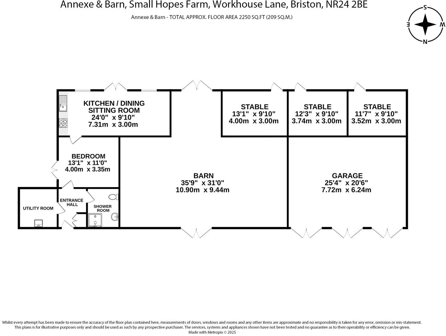 Small Hopes Farm, Workhouse Lane, Norfolk, NR24 floorplan