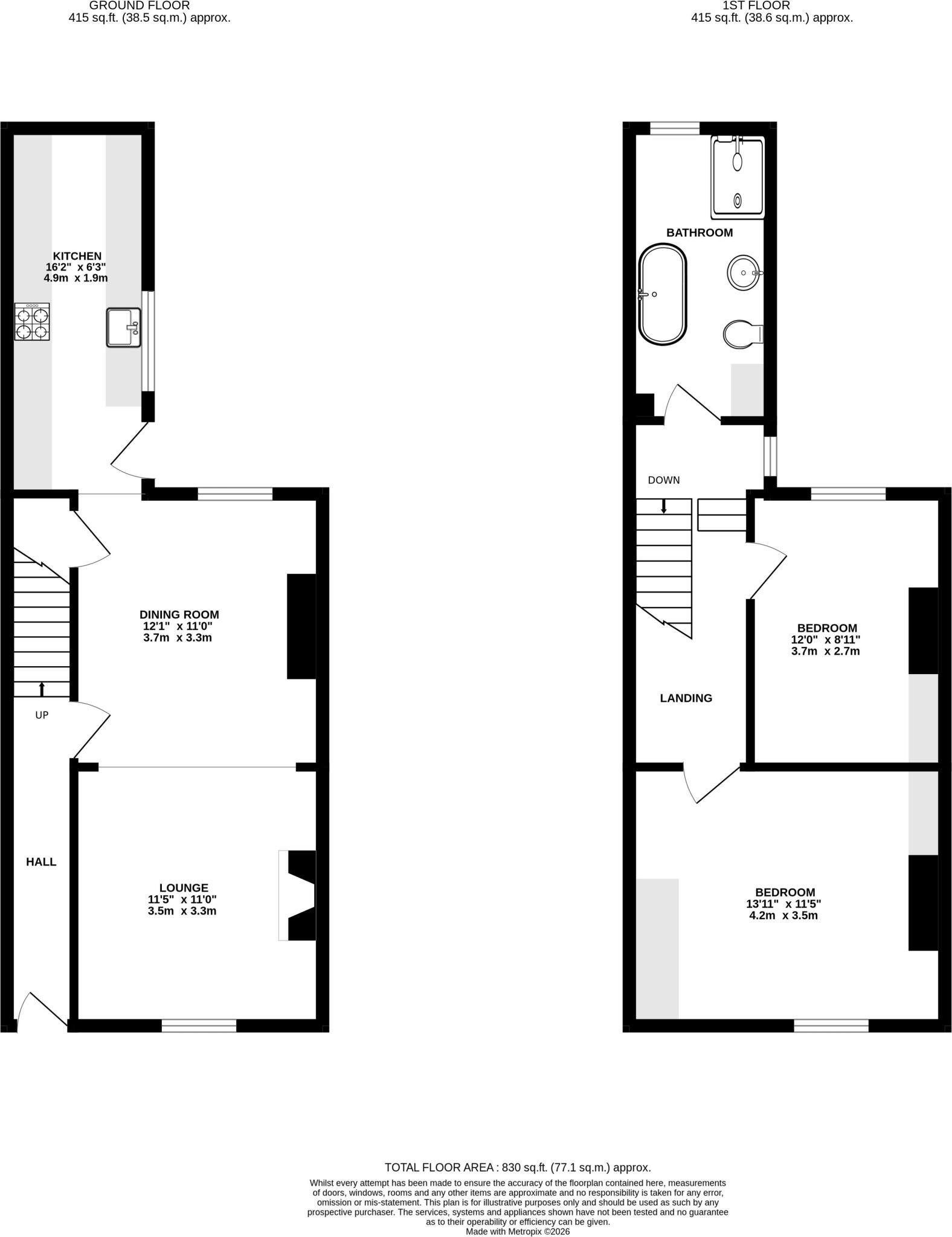 Upper St Pauls Terrace, York floorplan