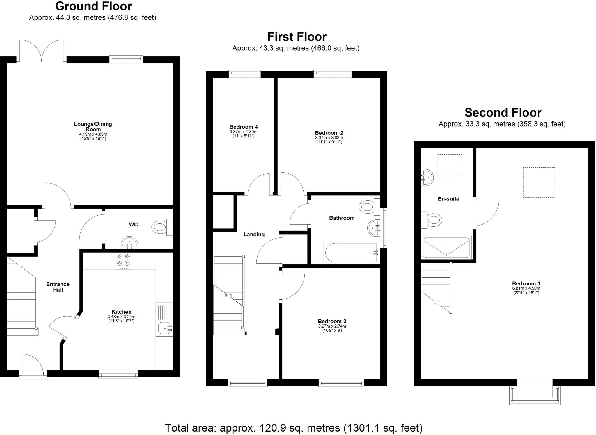 Sumatra Crescent, Newton Leys, Bletchley floorplan