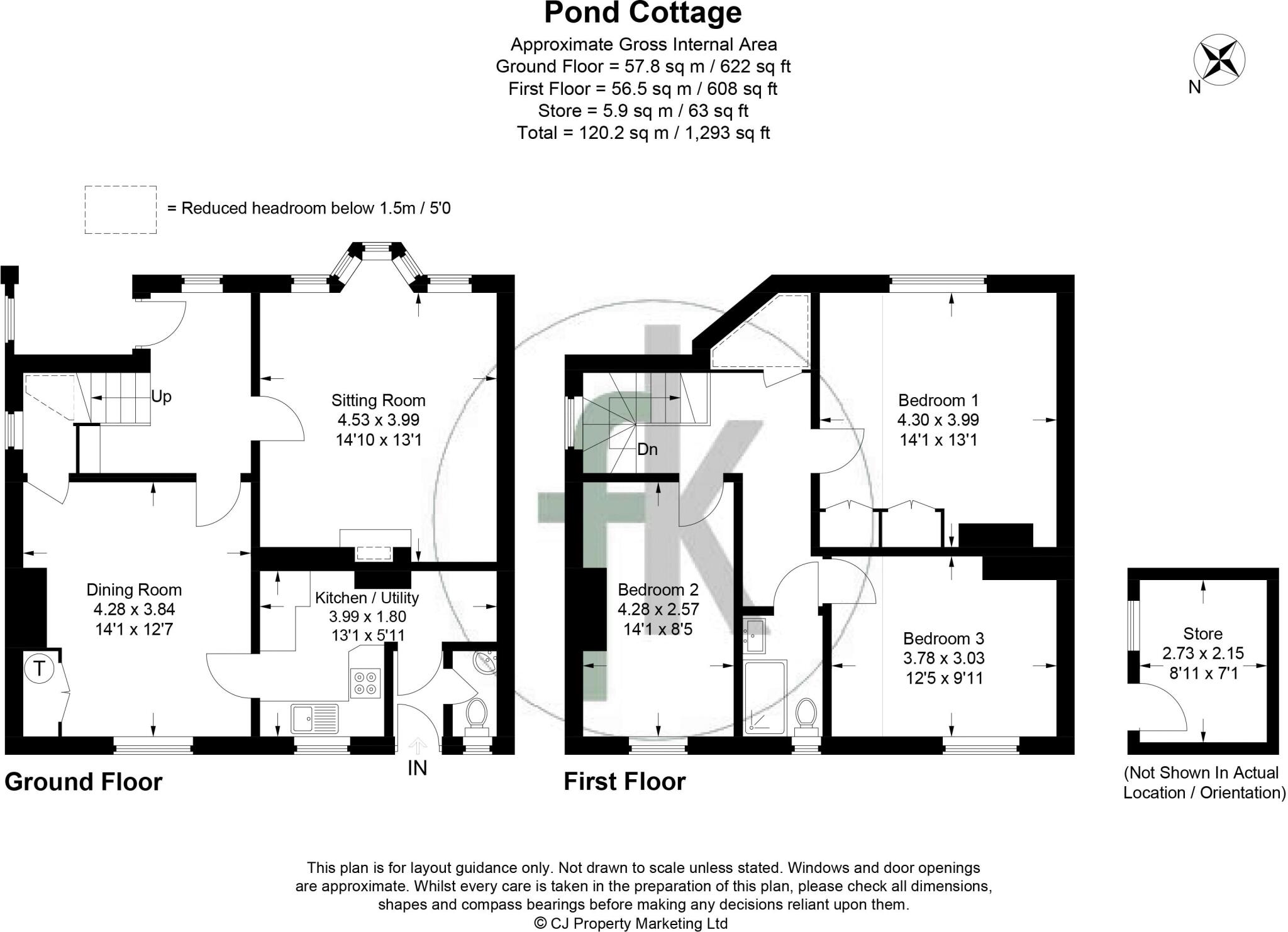 Pond Cottage, Bells Hill, Stoke Poges £2500pcm  floorplan