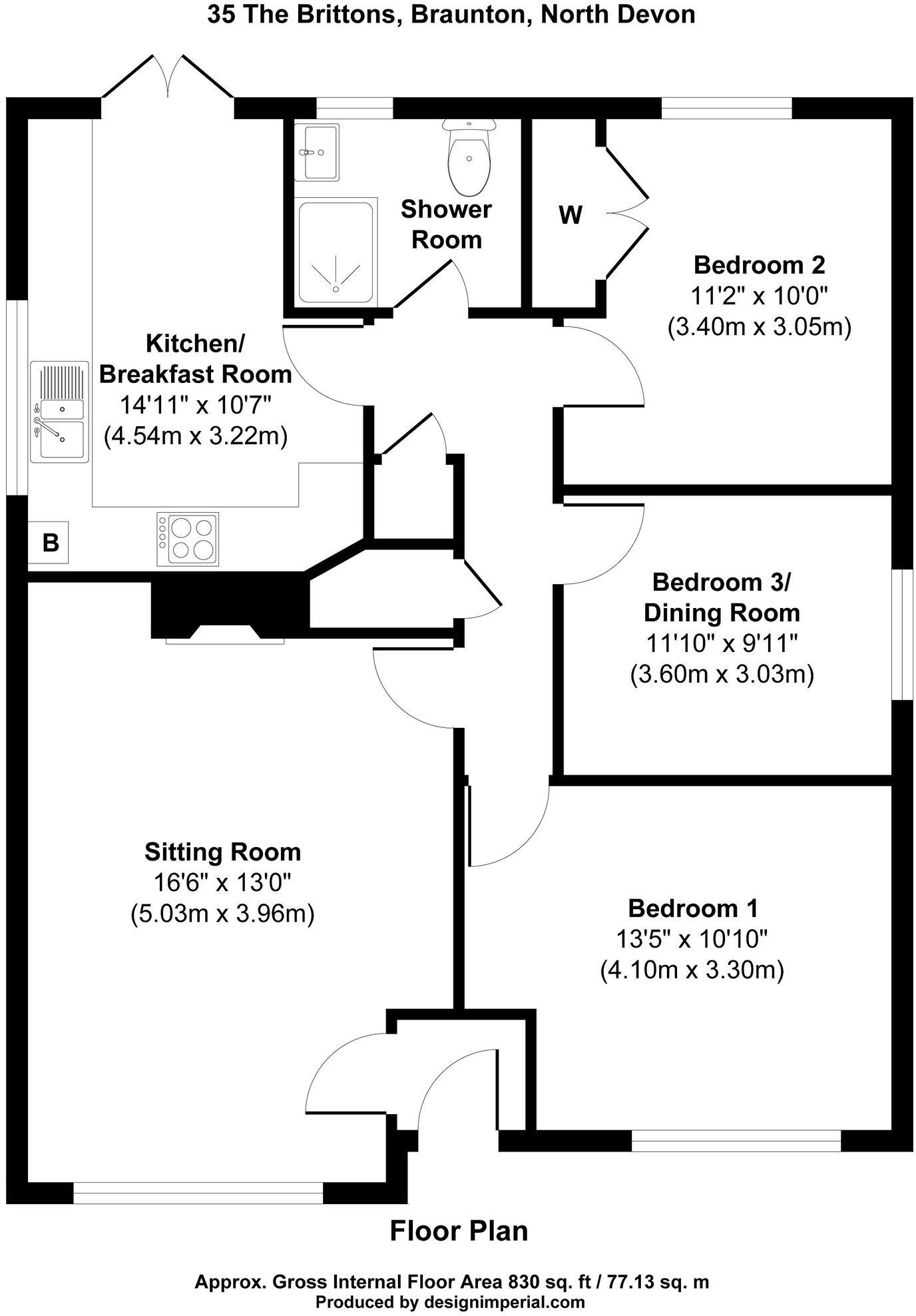 The Brittons, Braunton, North Devon floorplan