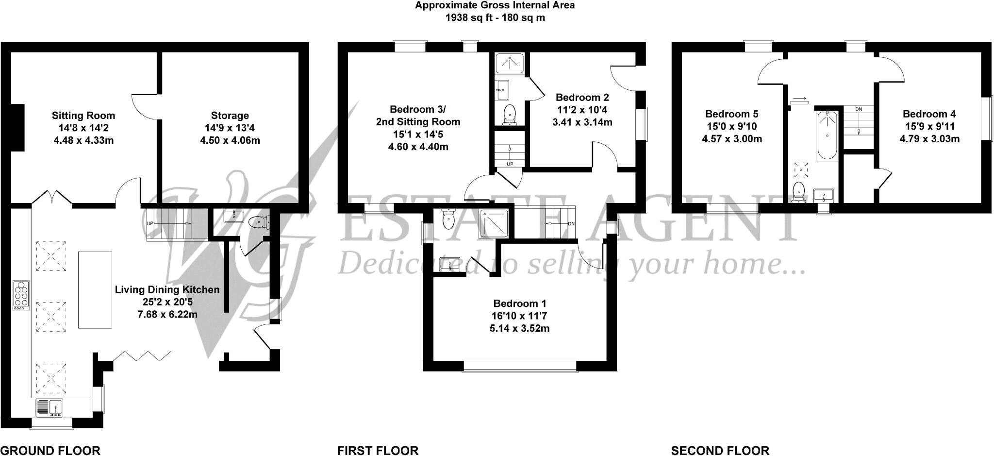 127 Oldham Road, Ripponden HX6 4QB floorplan