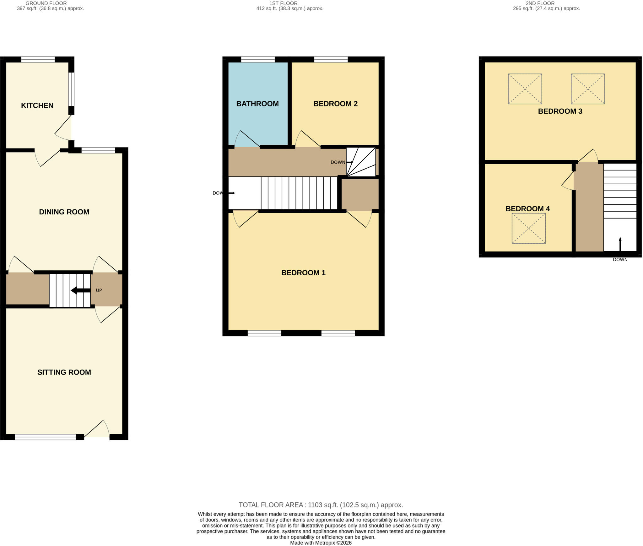 45 Spooner Road, Broomhill , Sheffield S10 5BL floorplan