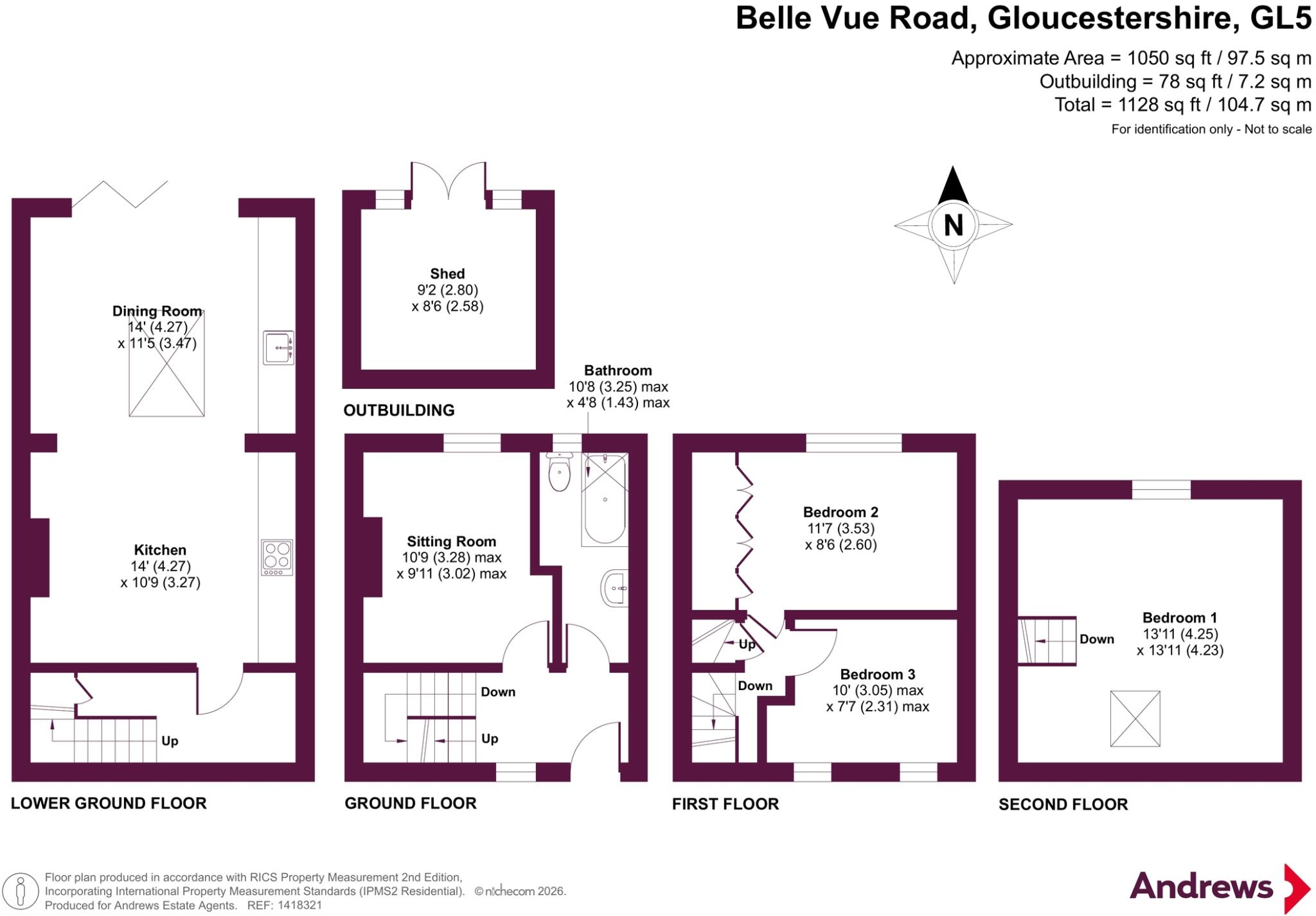 Belle Vue Road, Stroud, Gloucestershire, GL5 floorplan