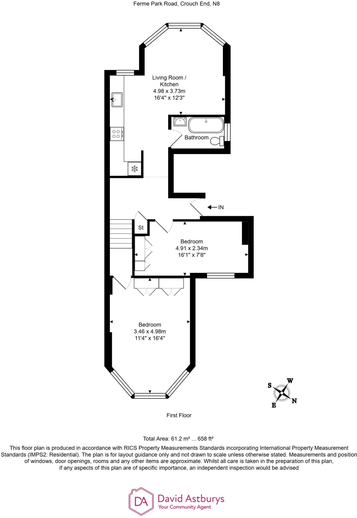 Ferme Park Road, Crouch End N8 floorplan