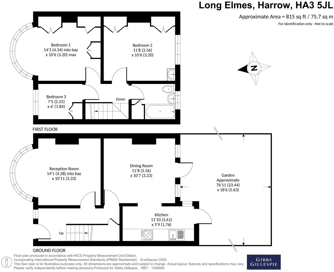 Long Elmes, Harrow floorplan