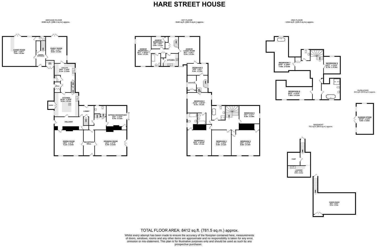 Hare House, Hare Street, Buntingford, SG9 floorplan