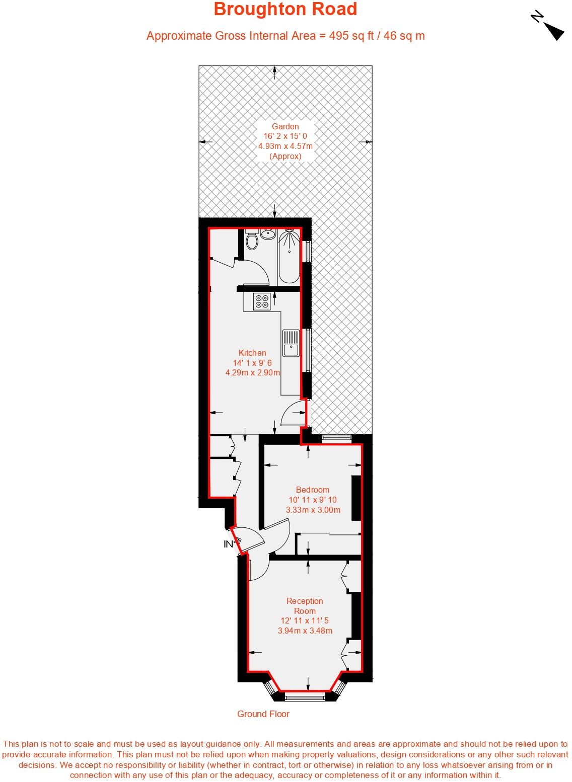 Broughton Road, Fulham, London, SW6 floorplan