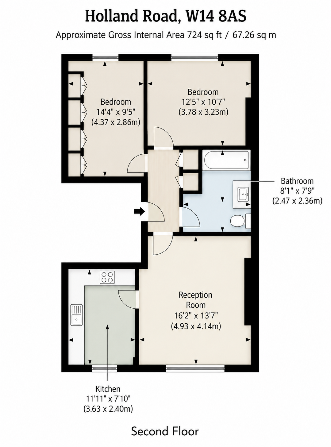 D,117 Holland Road, , London, W14 8AS floorplan