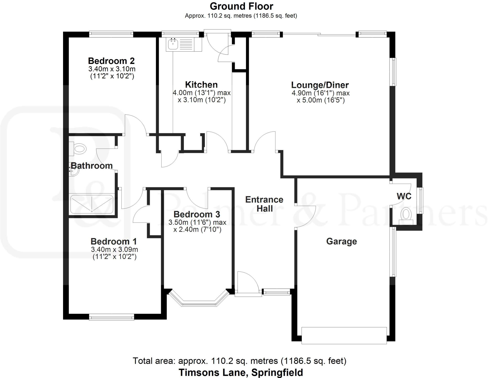 Timsons Lane, Springfield, Chelmsford, Essex, CM2 floorplan