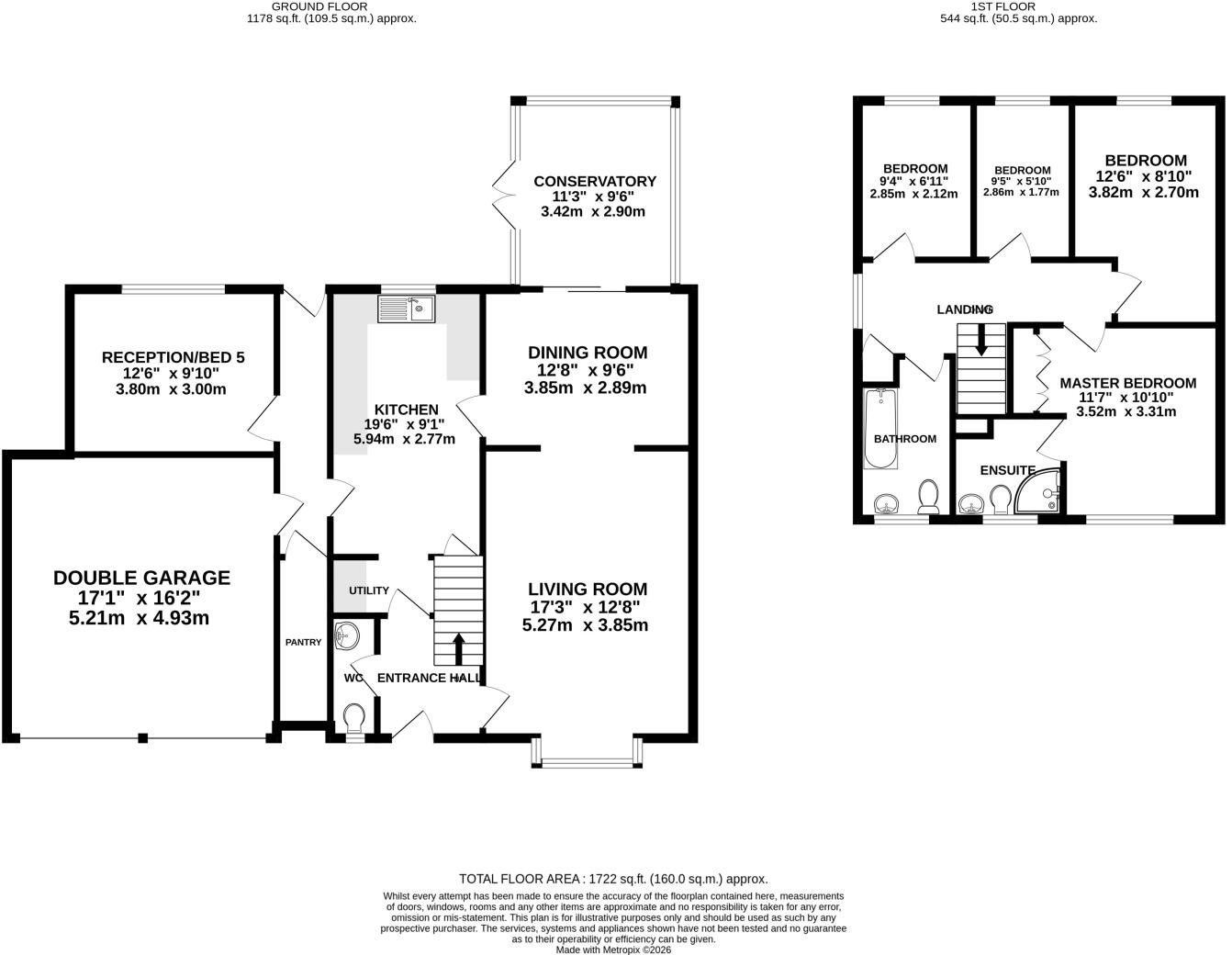 14 Ellis Grove, Norton Fitzwarren, Taunton floorplan