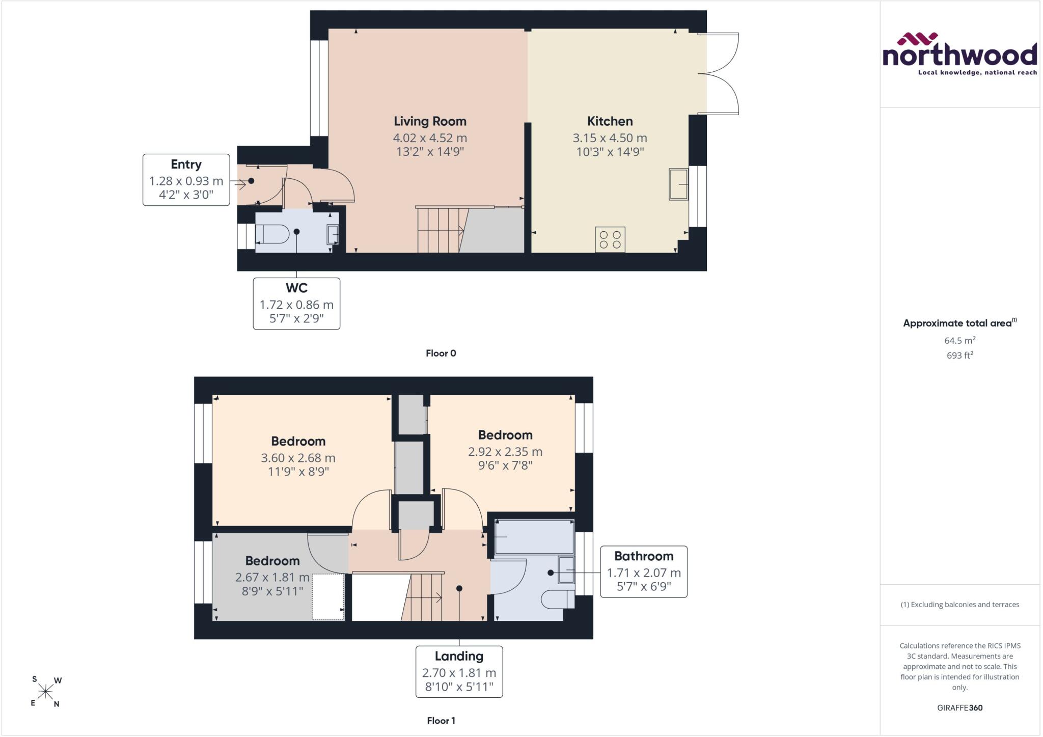 Pentland Close, Langney, Eastbourne, BN23 floorplan