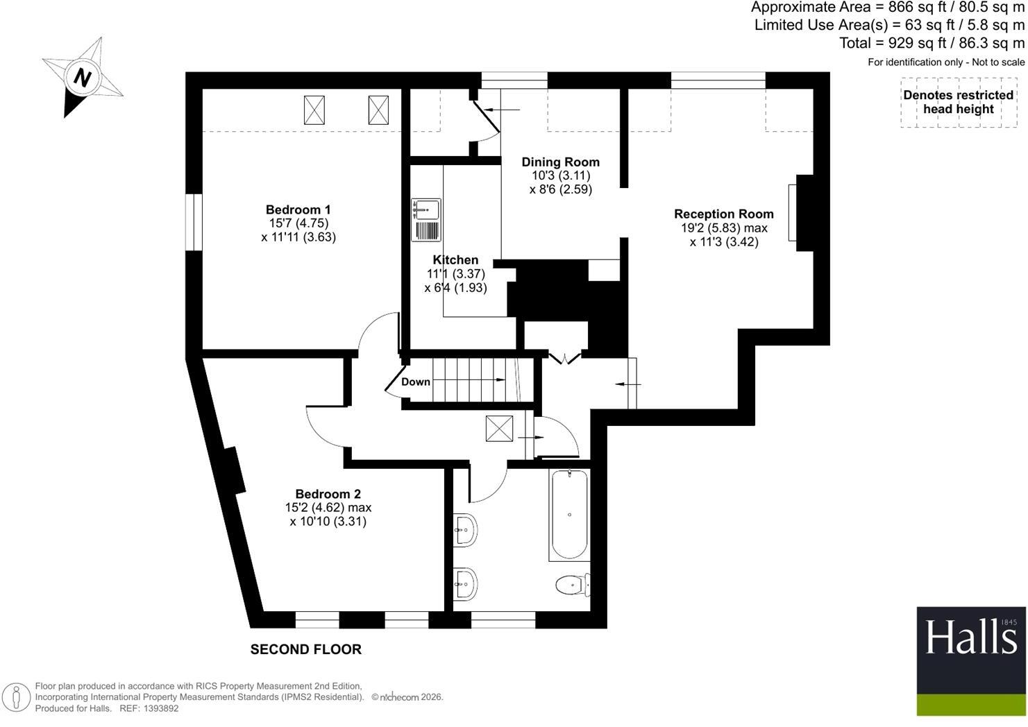 Apartment 2, 4A School Chambers, School Gardens, Shrewsbury, SY1 2AJ floorplan