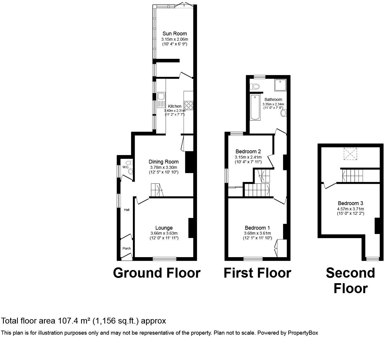 The Square, Freshwater Bay, Isle of Wight floorplan