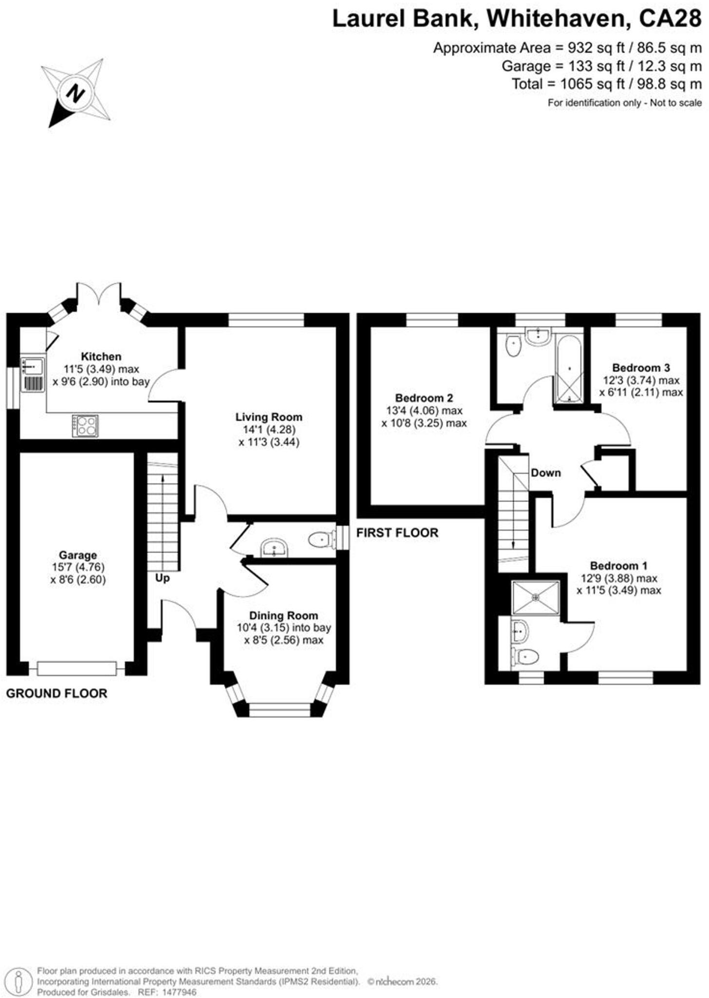 Laurel Bank, Whitehaven, CA28 floorplan
