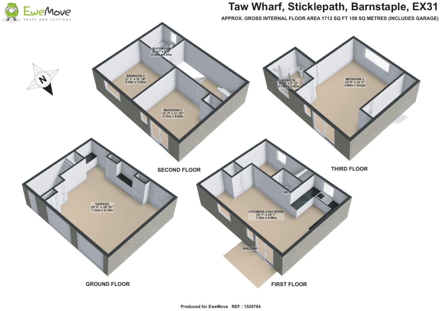 Taw Wharf, Sticklepath, Barnstaple, Devon, EX31 floorplan