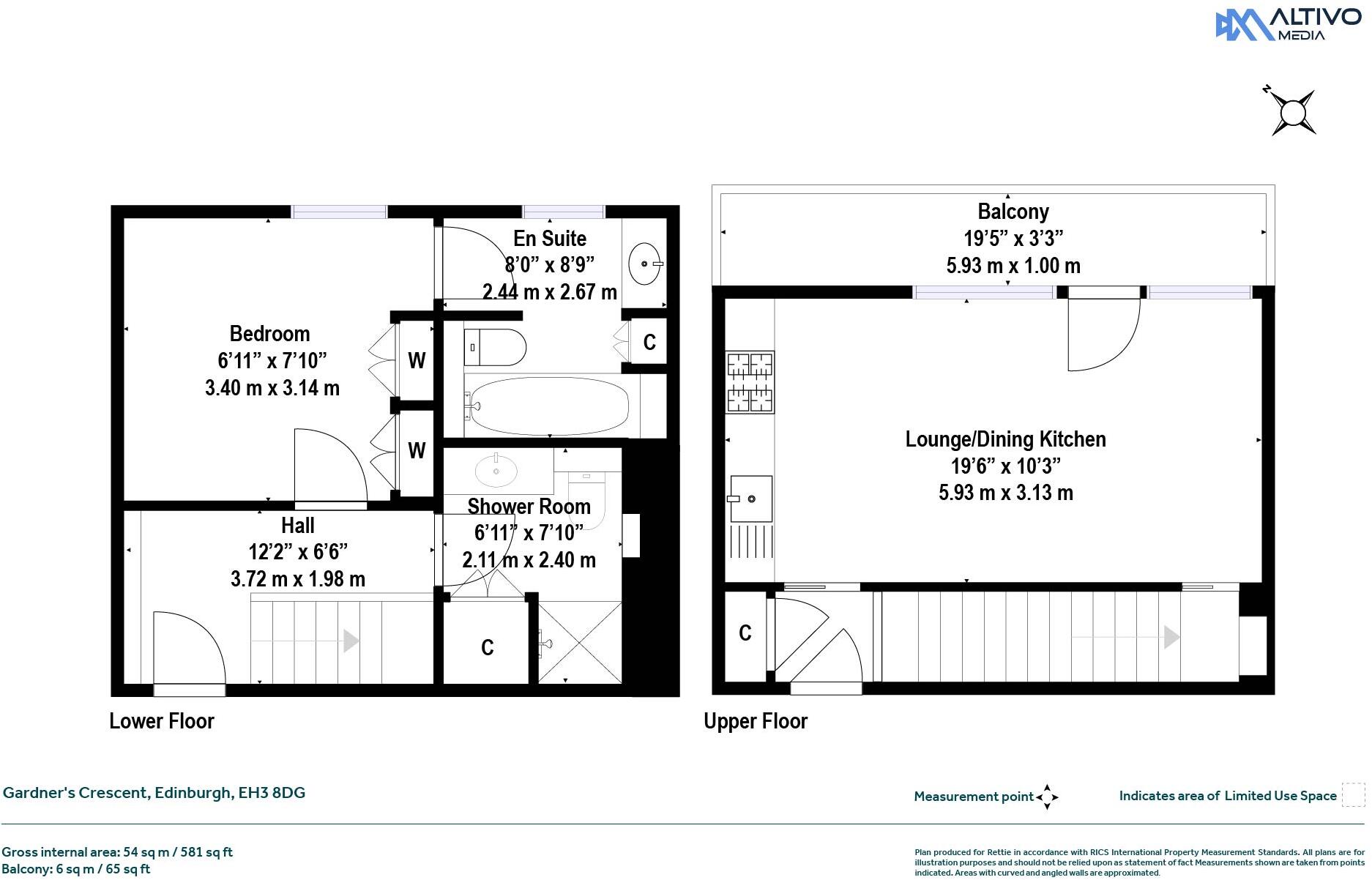 Gardner's Crescent, Edinburgh floorplan