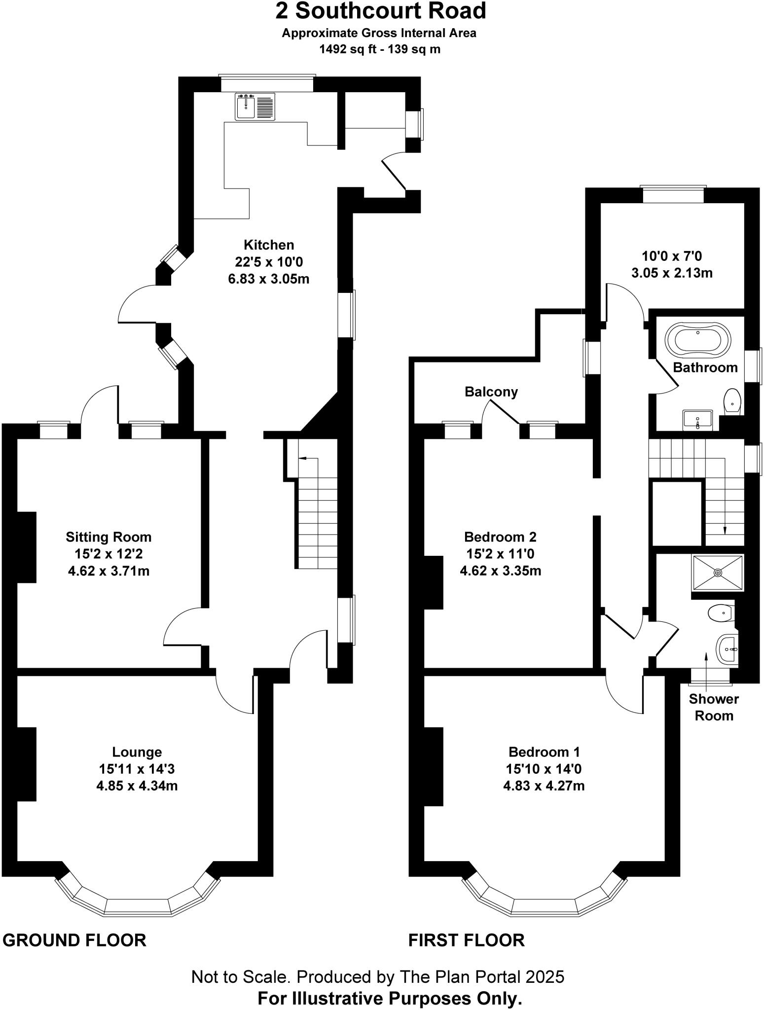 Southcourt Road, Penylan, Cardiff, CF23 floorplan