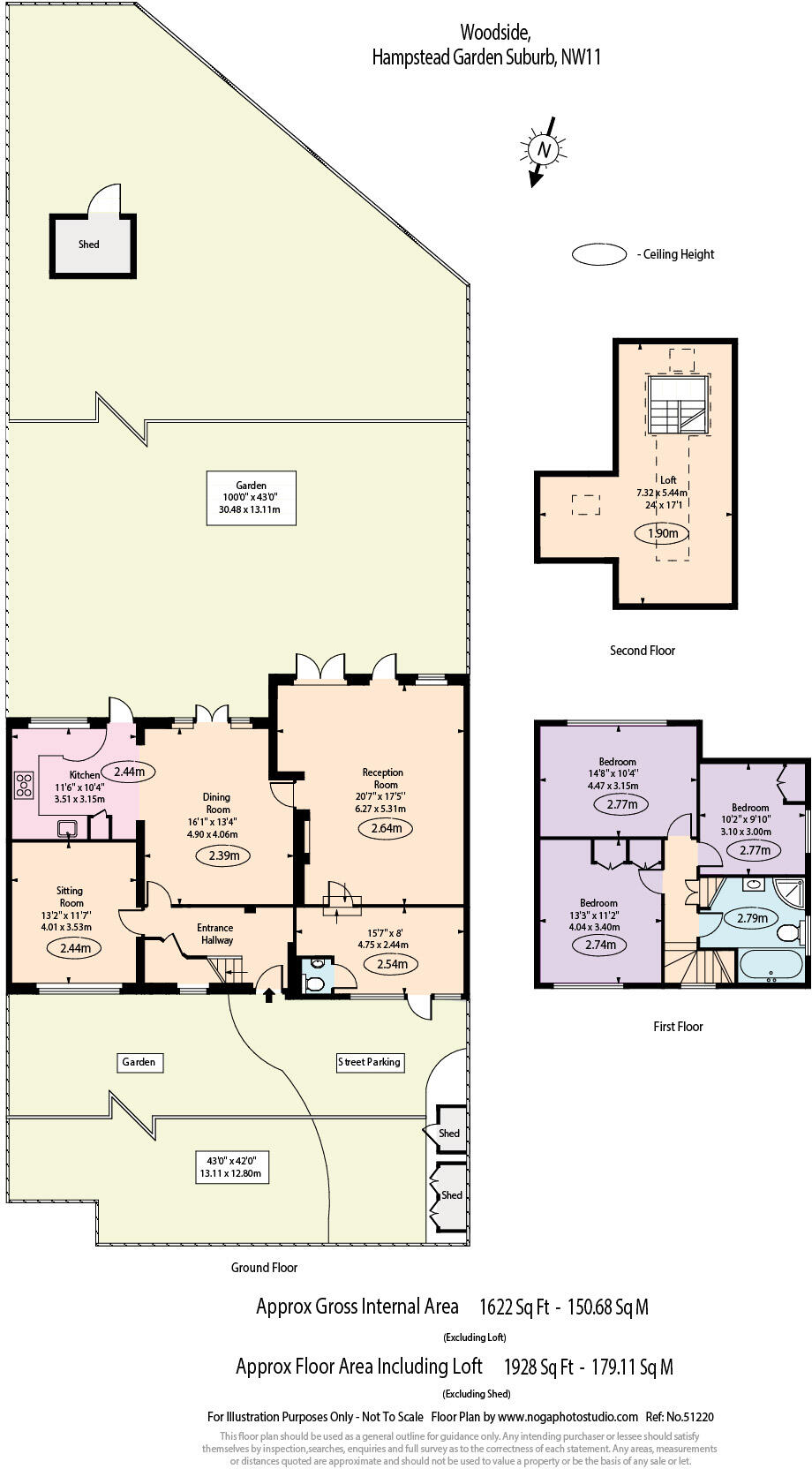 Woodside, Hampstead Garden Suburb, NW11 floorplan