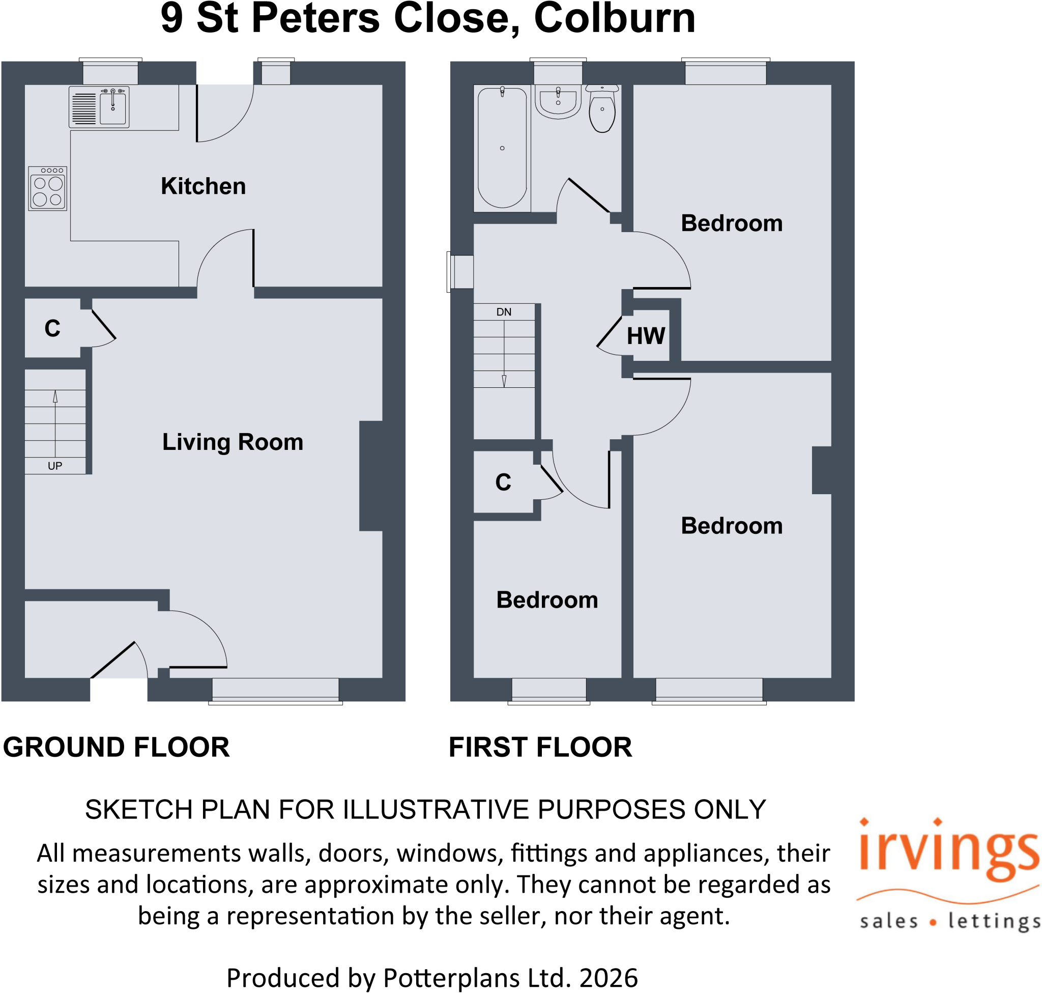 St. Peters Close, Colburn floorplan