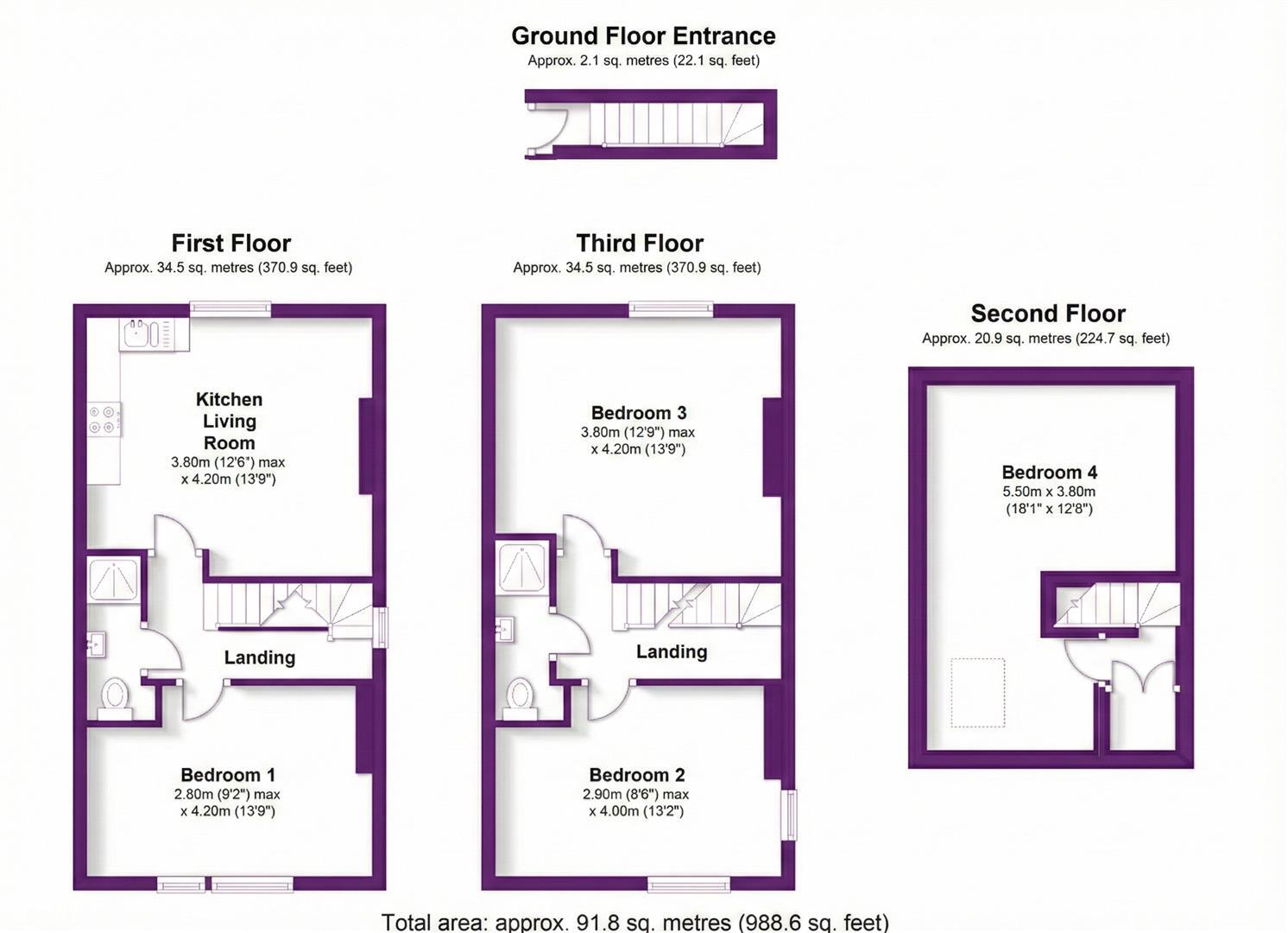 £125pppw Derby Road, Nottingham floorplan