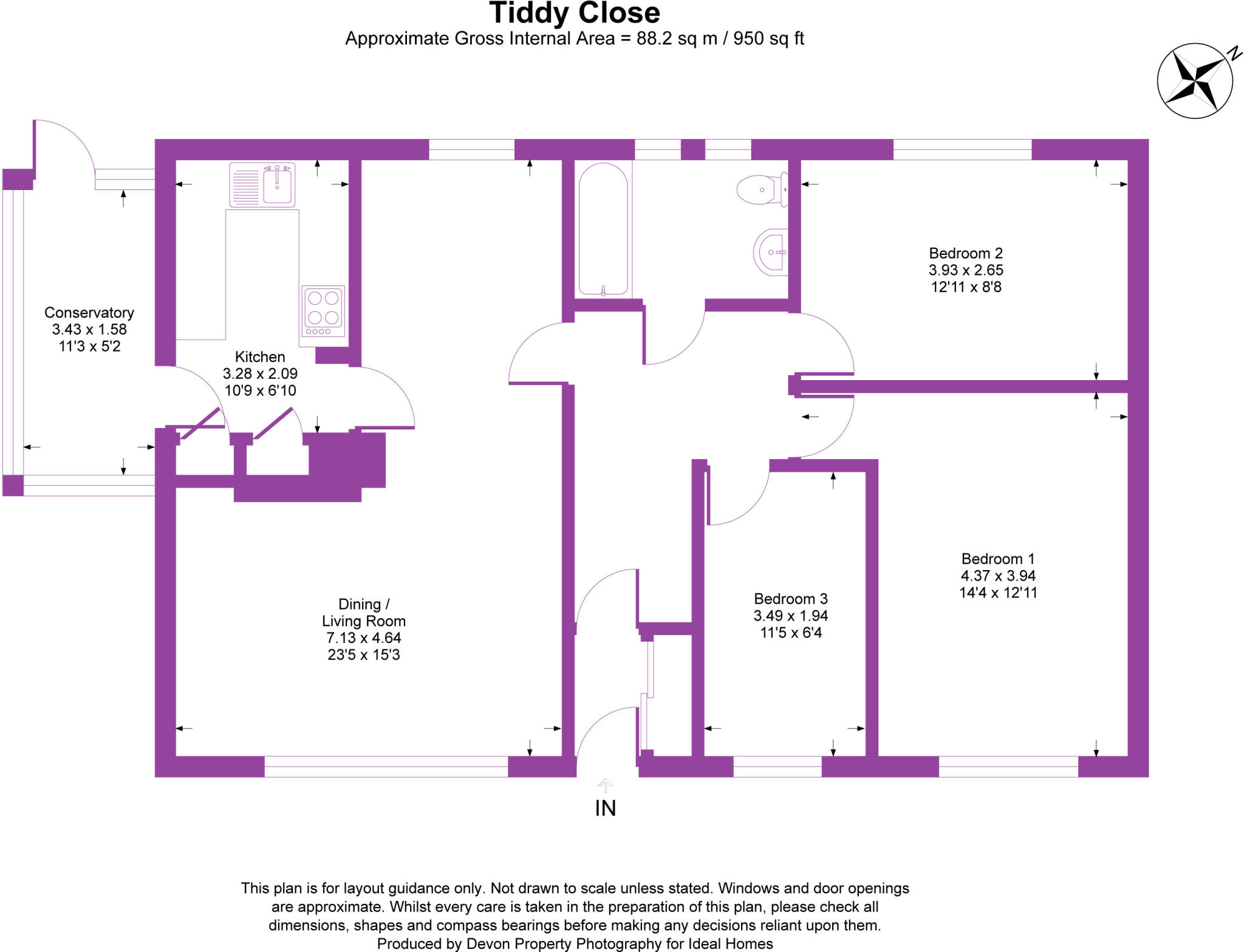 Tiddy Close, St Germans, Cornwall, PL12 floorplan