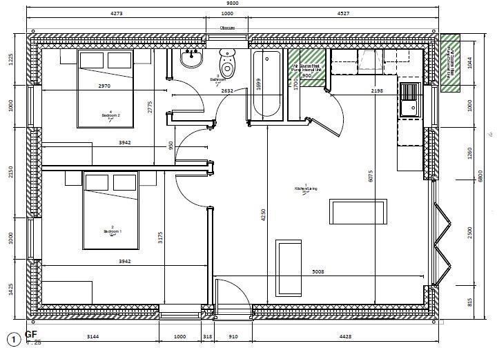 (NEW BUILD BUNGALOW) Houndale Bank, Riverside, Driffield floorplan