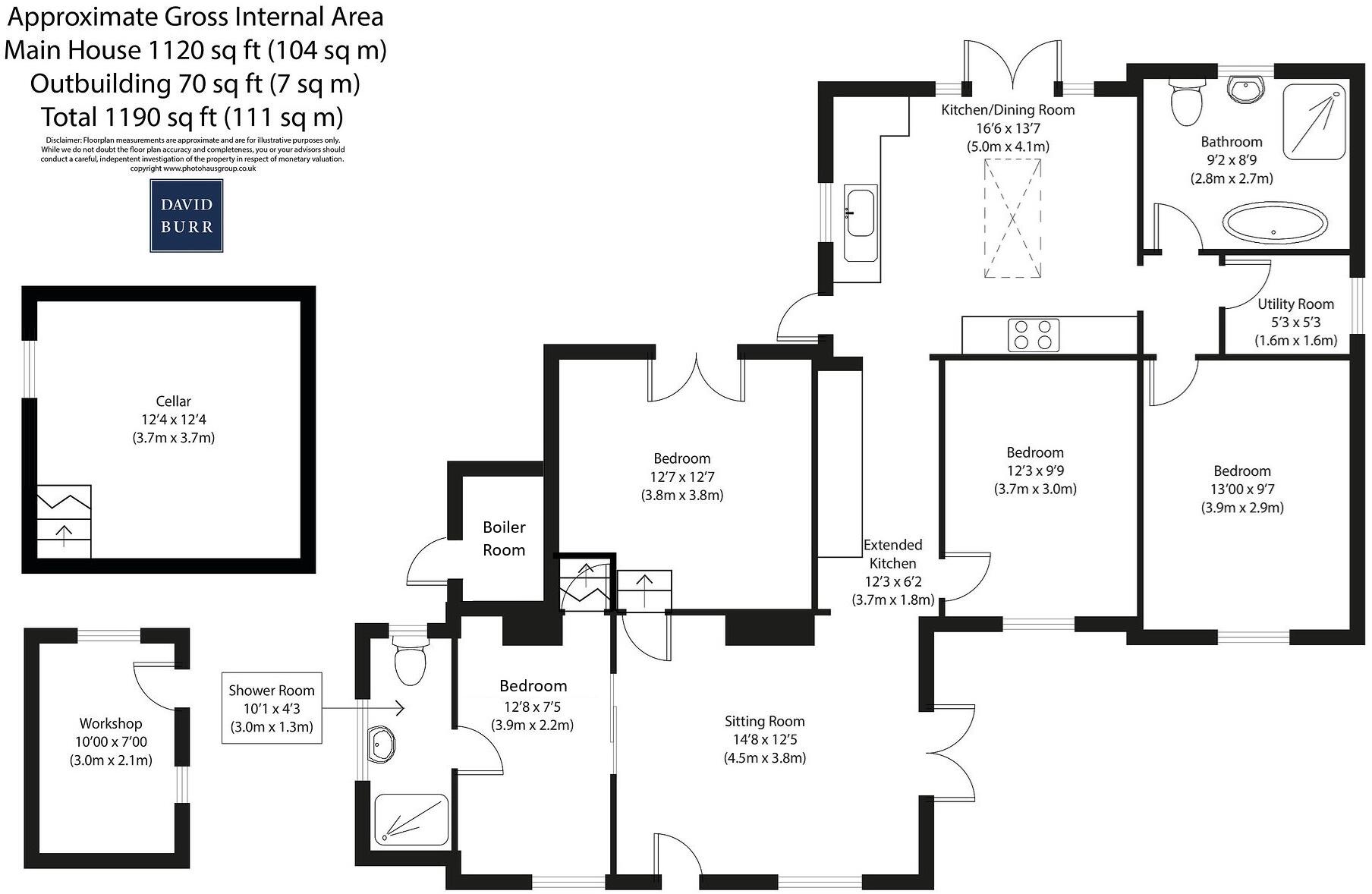 Mill Bungalow, Pakenham, Suffolk floorplan