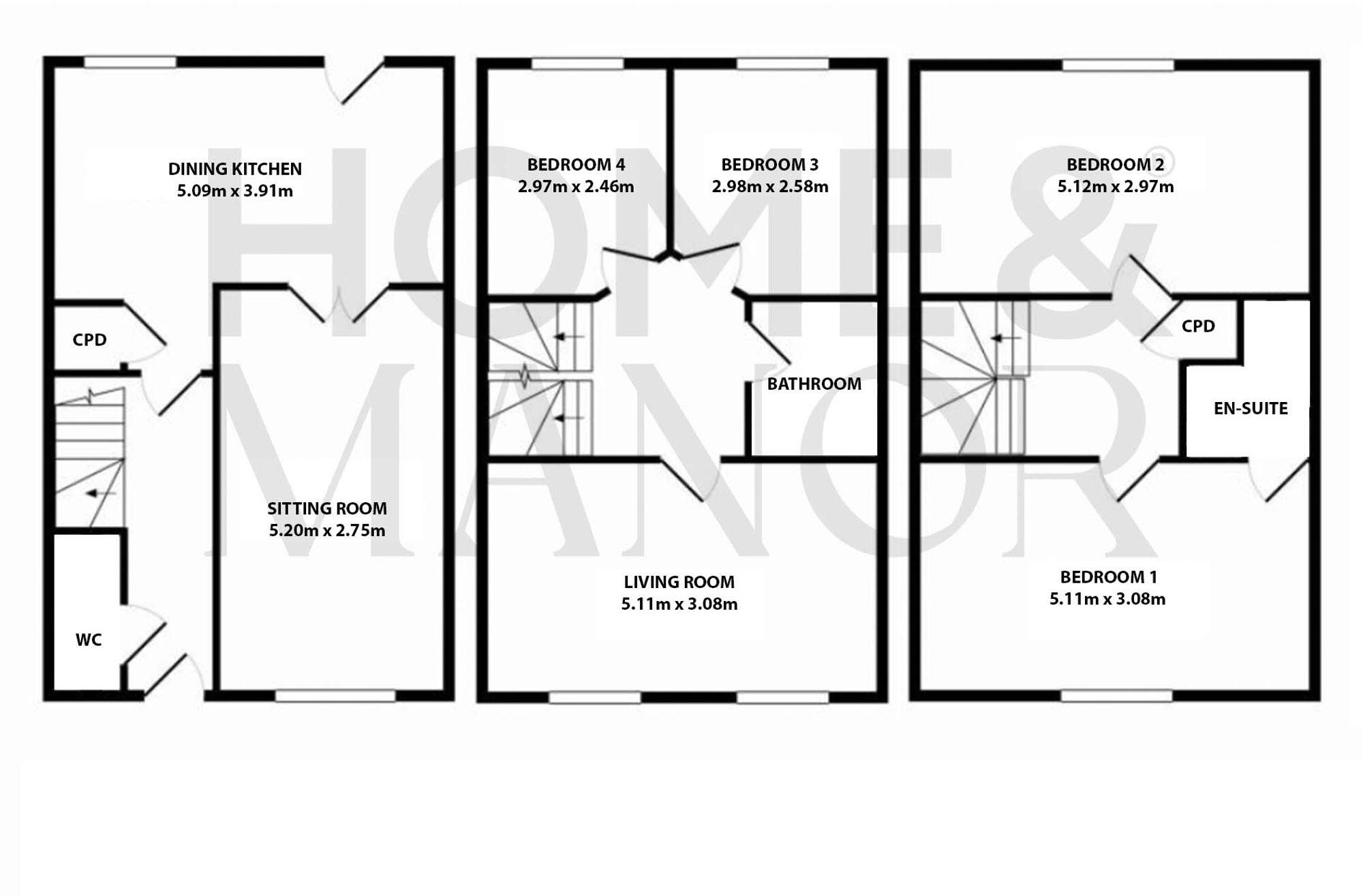Tithefields, Fenay Bridge, HD8 floorplan