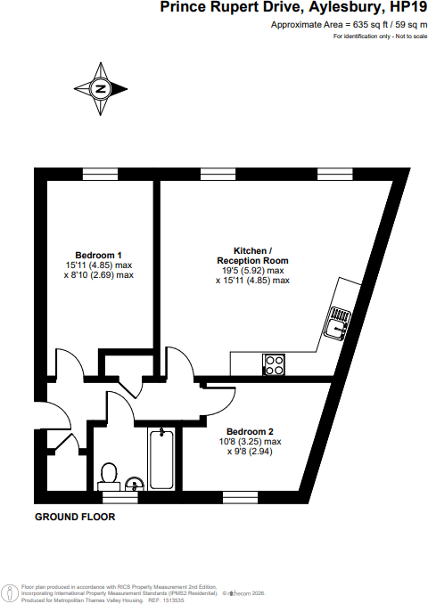 Prince Rupert Drive, Aylesbury, Buckinghamshire, HP19 floorplan