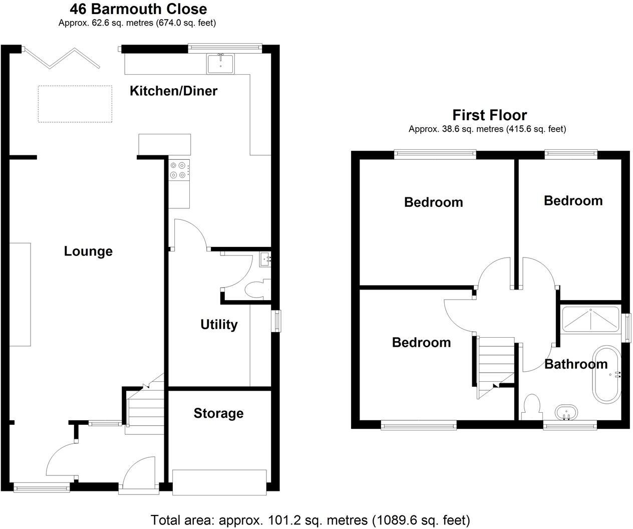 Barmouth Close, Willenhall floorplan