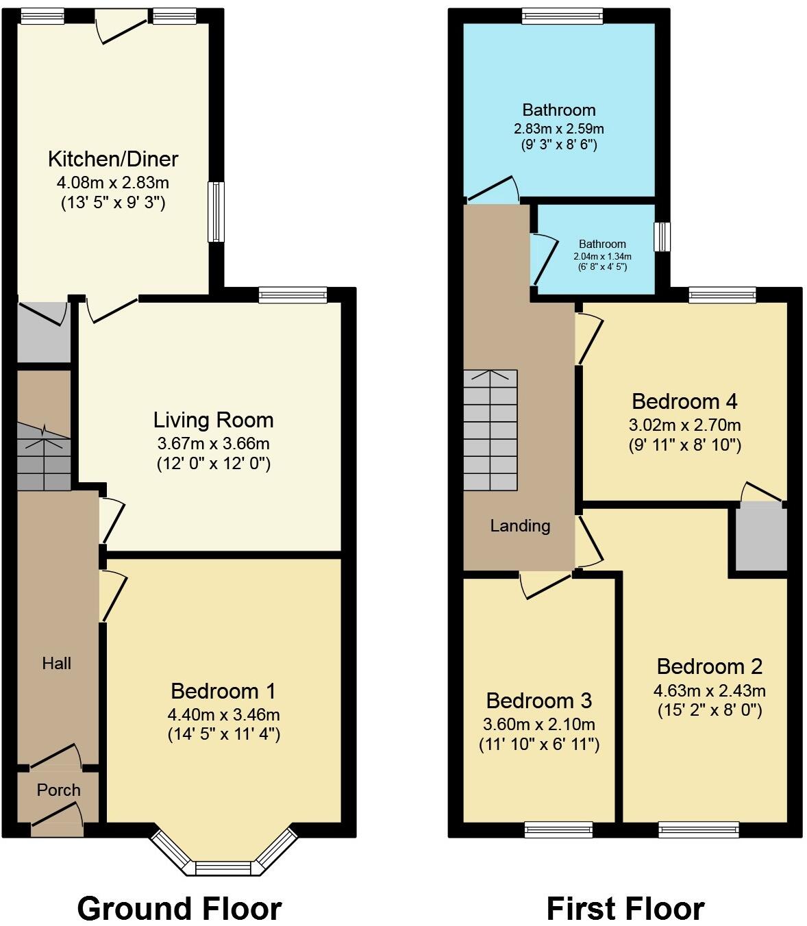 4 Bed - Lidderdale Road, Wavertree, L15 floorplan