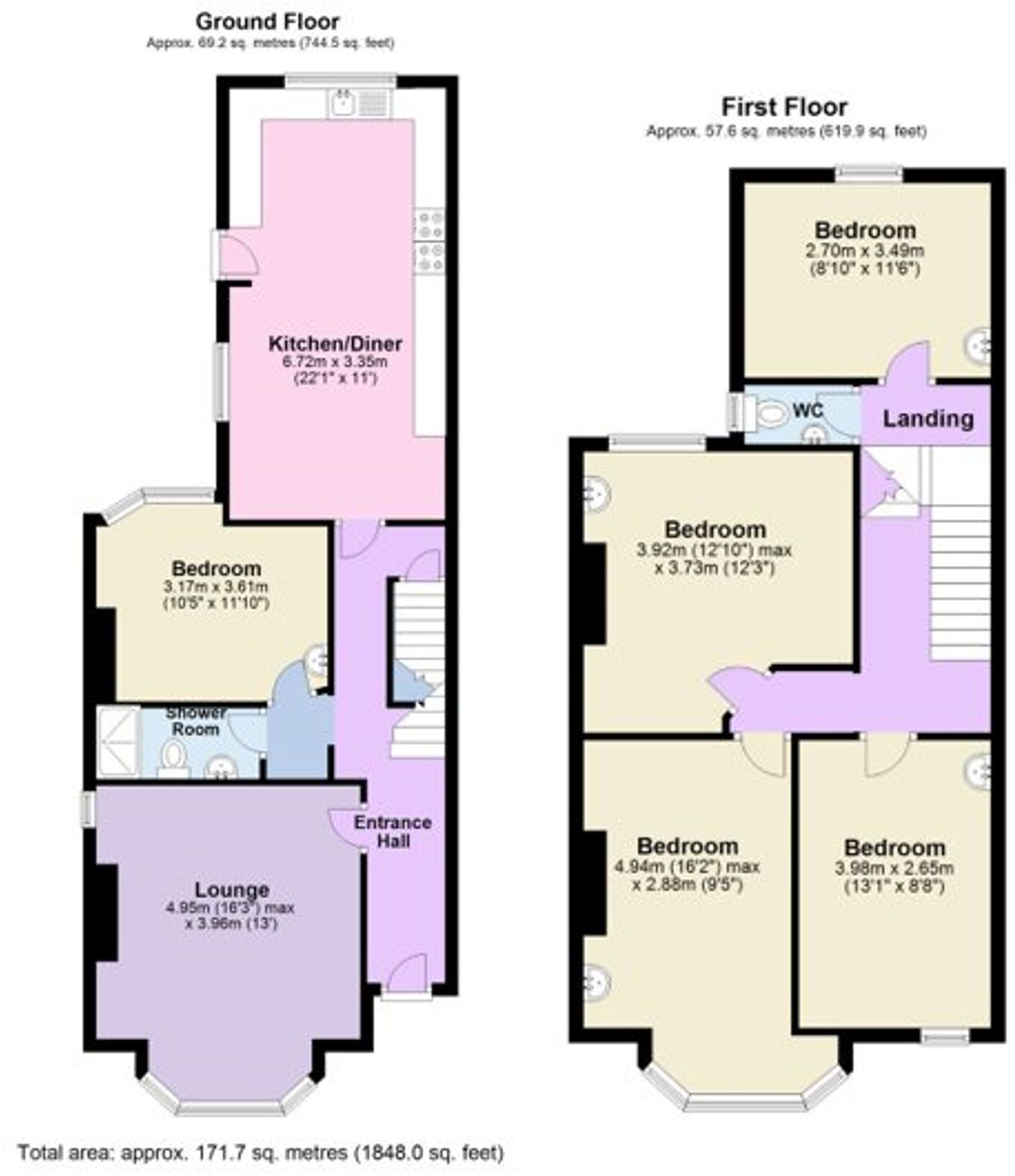 Burns Street, Nottingham, NG7 floorplan