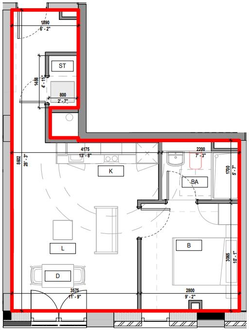 *Cheapest* Large 1 bed in Springwell Gardens, Whitehall Road, Leeds City Centre floorplan