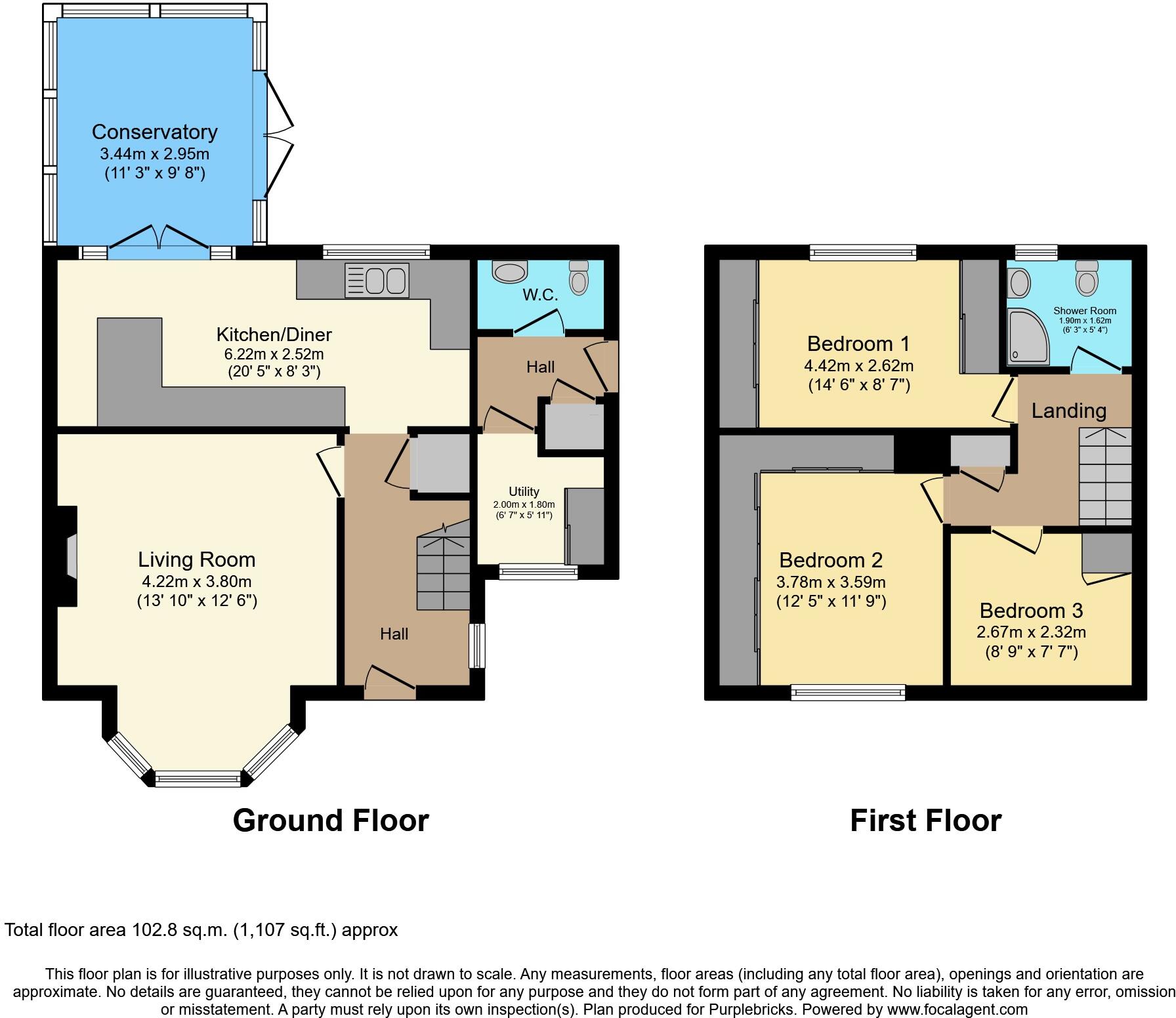 Culcheth Avenue, Wigan, WN2 floorplan