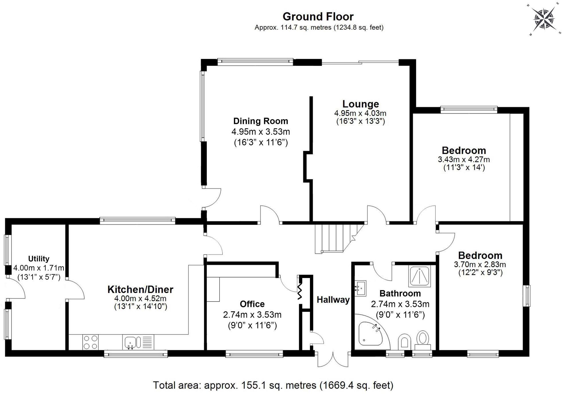 Linden Lea, Portinscale, Keswick, Cumbria floorplan