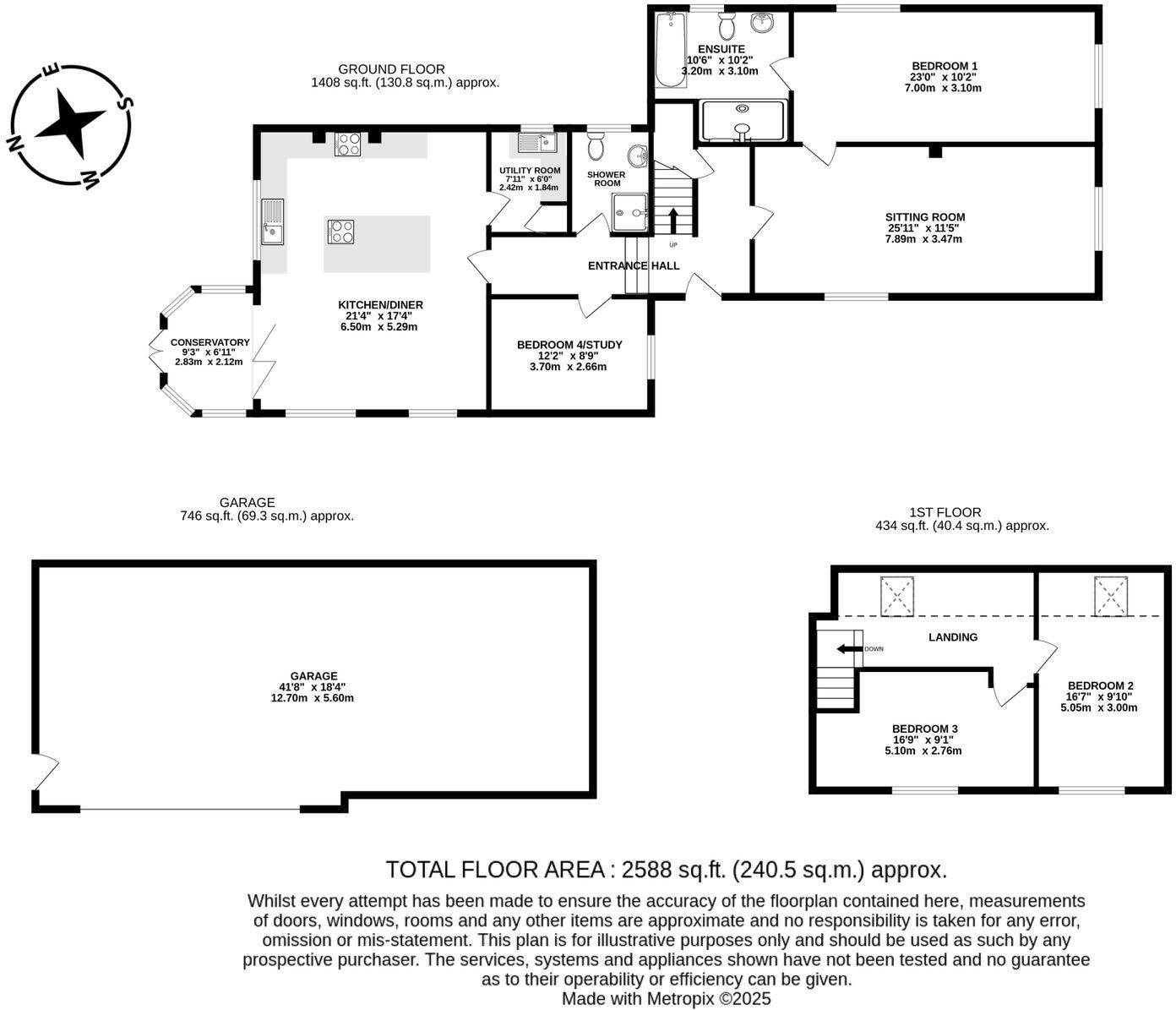 Larkfield, Goscombe Lane, Gundleton, Alresford floorplan