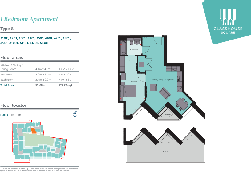 Glasshouse Square, Bristol Bristol BS1 floorplan