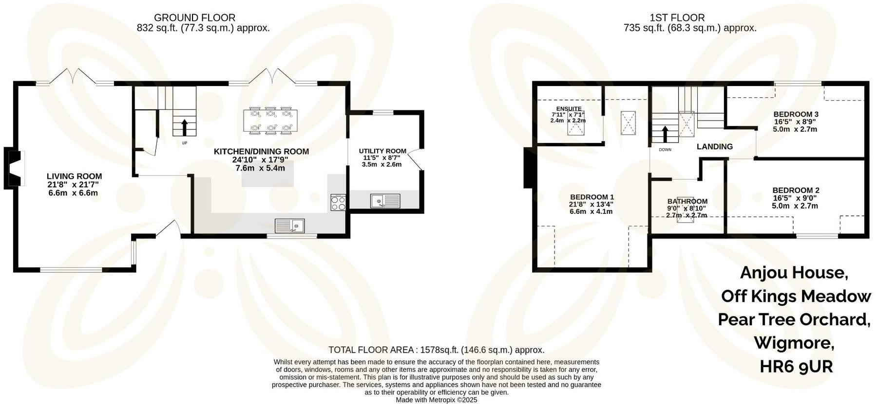 Anjou House, Pear Tree Orchard, Wigmore, HR6 9GG floorplan
