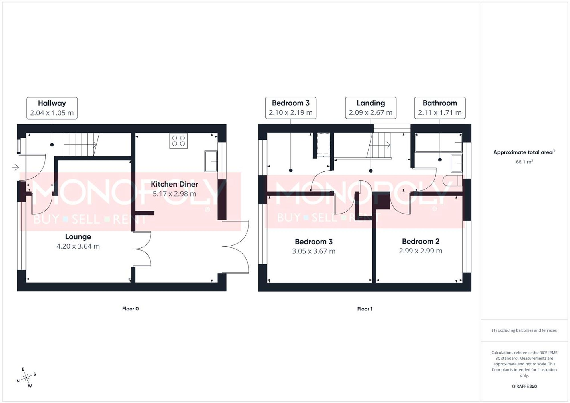 Lon Wynne, Denbigh, LL16 floorplan