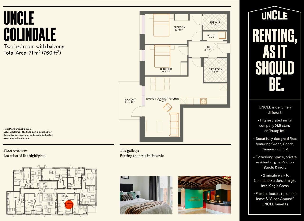 UNCLE Colindale - Flat 41, Appleby House, 5, Aerial Square, NW9 floorplan