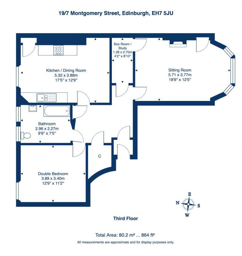 19/7 Montgomery Street, Hillside, Edinburgh, EH7 5JU floorplan