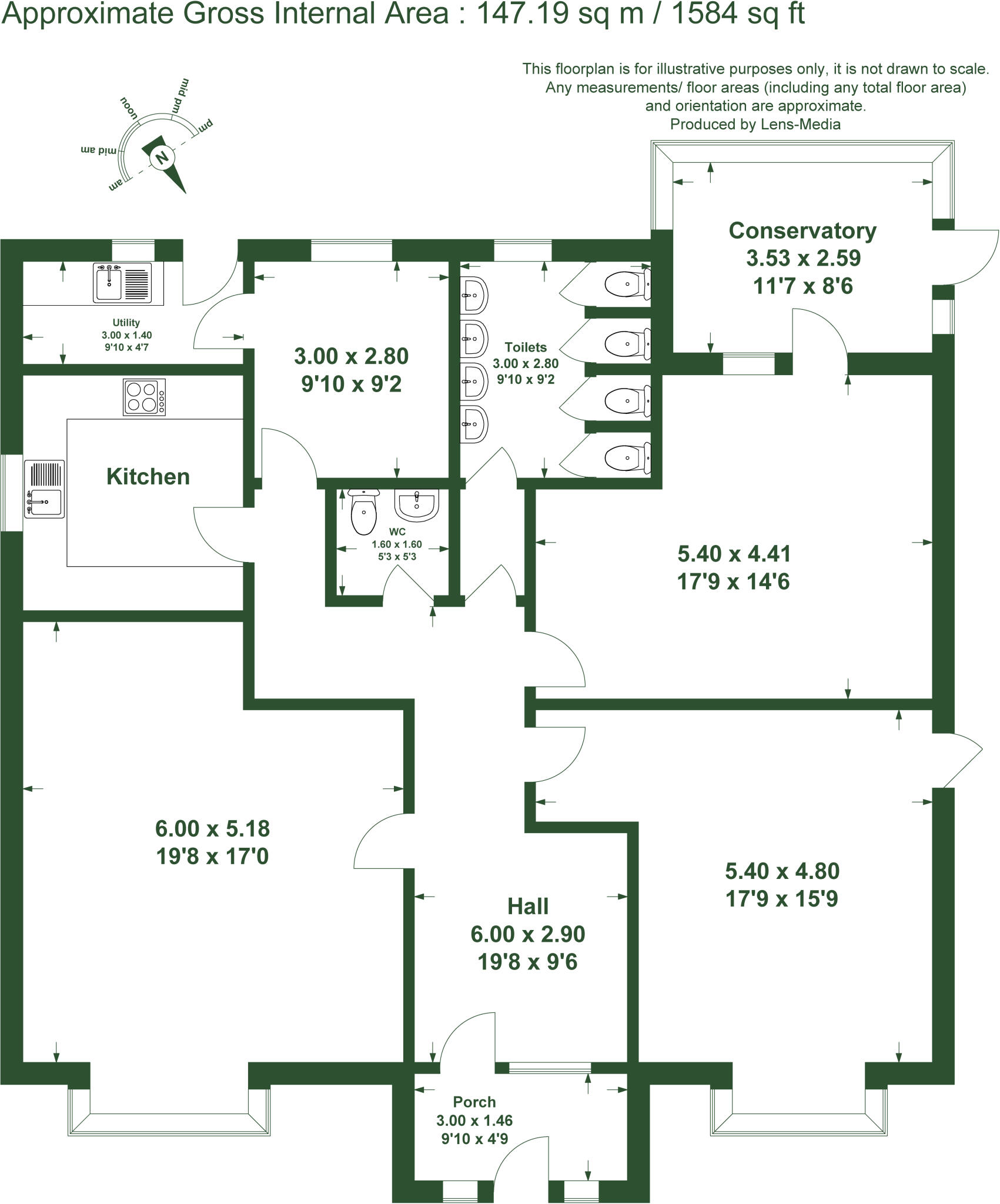 Bonds Lane, Garstang, Lancs floorplan