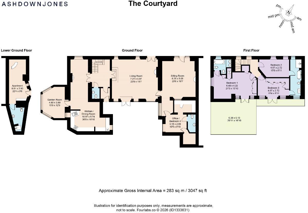 The Courtyard, Thurland Castle, Tunstall, LA6 2QR floorplan