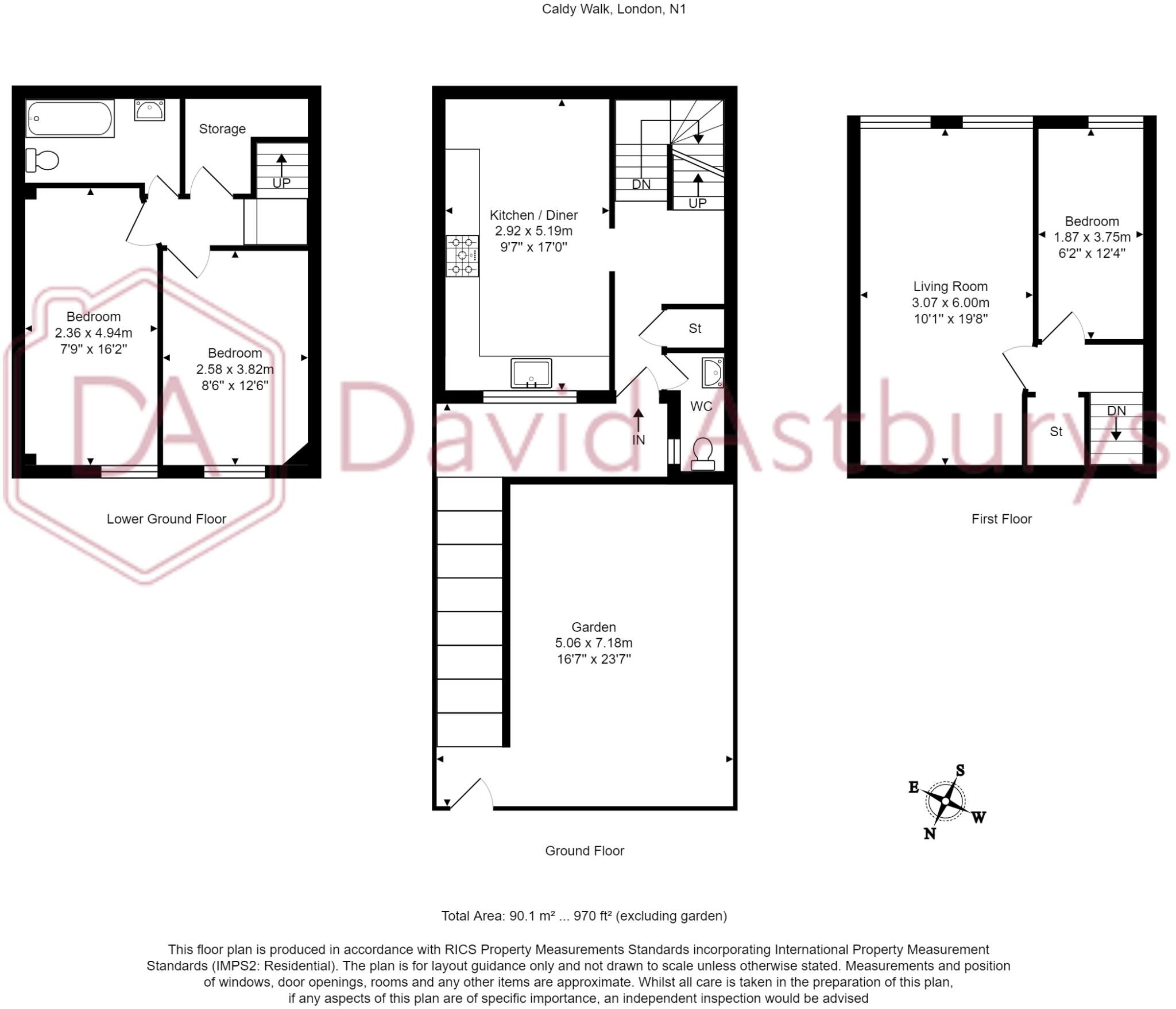 Caldy Walk, Islington, London floorplan