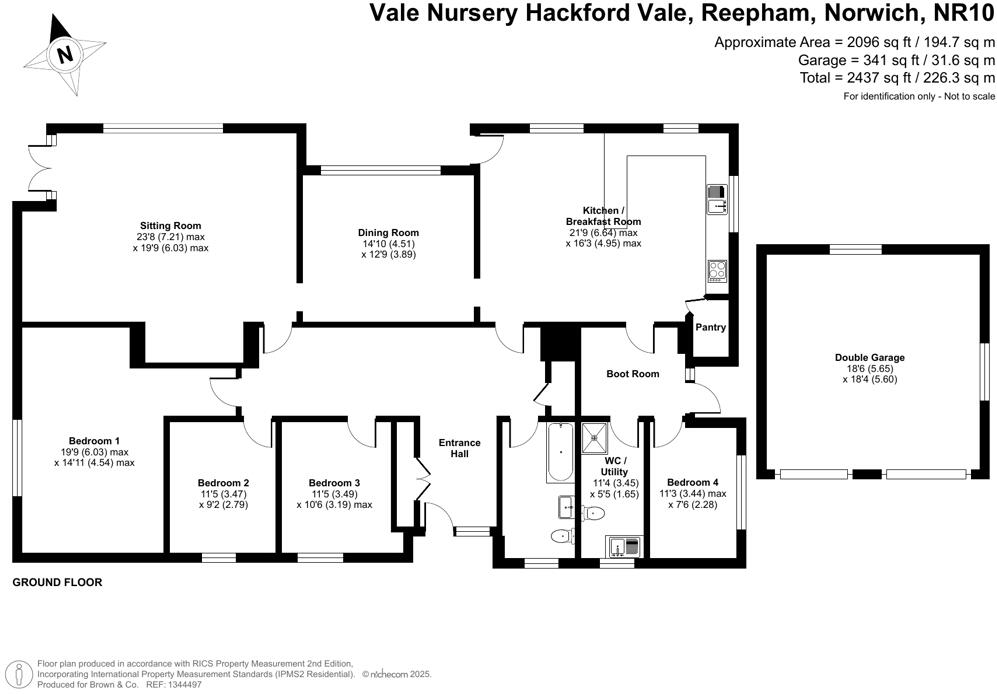 Vale Nursery, Catchback Lane, Reepham, Norwich, Norfolk, NR10 4QU floorplan