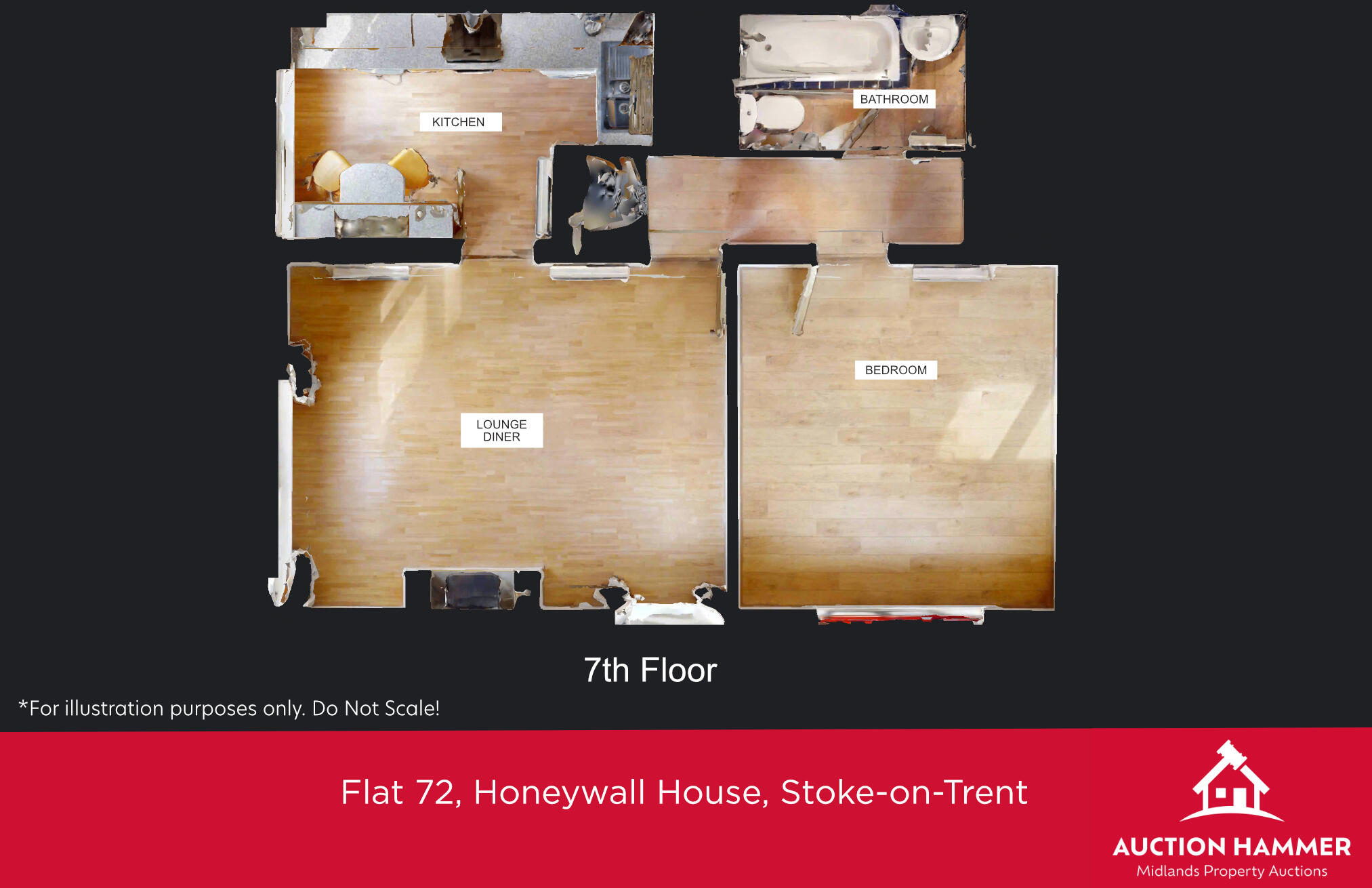 Flat 72, Honeywall House, Honeywall, Stoke-On-Trent, Staffordshire ST4 7HY floorplan